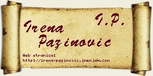Irena Pažinović vizit kartica
